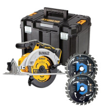DeWalt 18v DCS565N XR Brushless Compact 165mm Circular Saw + Tstak +2 BAP Blades