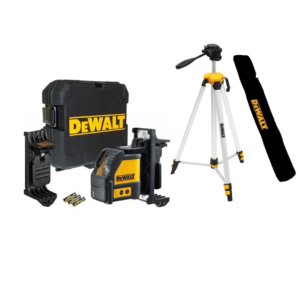 Dewalt DW088K Self Levelling Cross Line Laser Level Bracket Case + Tripod + Bag