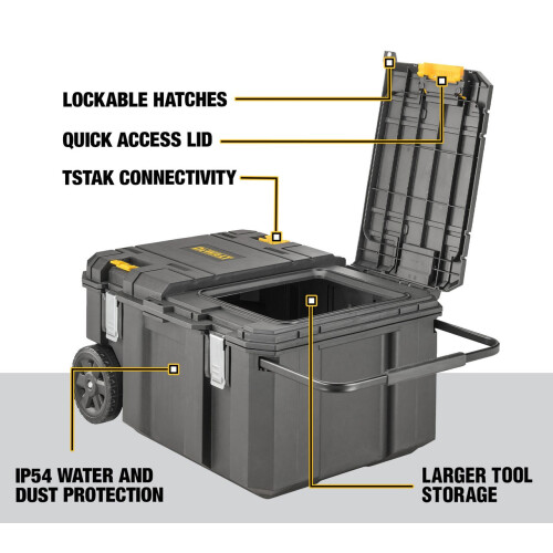 DeWalt Dewalt DWST17871-1 TSTAK Rolling Job Chest IP54 Toolchest Tool Box Stackable 1