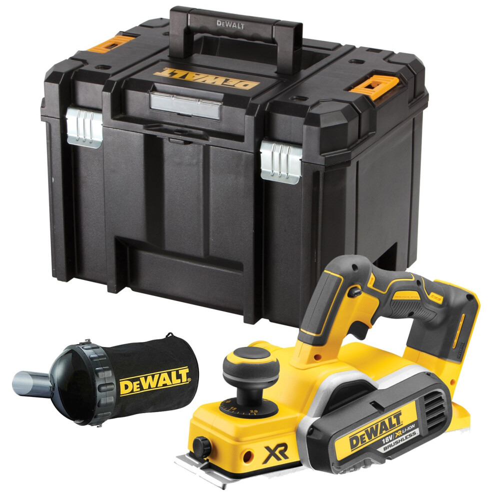 Dewalt DCP580N 18v XR Cordless Brushless Planer Bare + TSTAK Case + Dust Bag