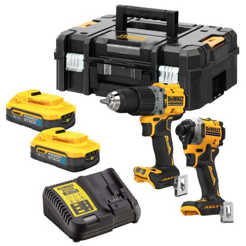 DeWalt Dewalt DCK2050H2T 18v XR Brushless Powerstack Combi Hammer Drill + Impact Driver