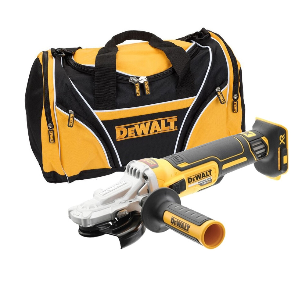 Dewalt DCG405FN 18v XR Brushless Cordless 125mm Flathead Angle Grinder + ToolBag