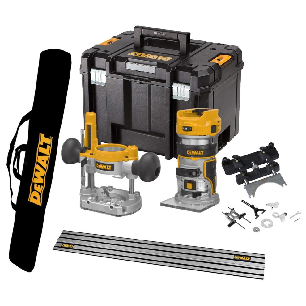 Dewalt DCW604NT 18v XR Brushless Router Trimmer 1/4" + Plunge + Guide Rail