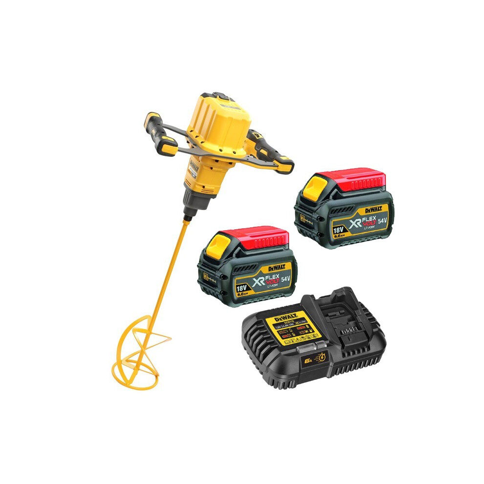 Dewalt DCD240T2 54V Li-ion Brushless Cordless XR Flexvolt Paddle Mixer - 2 x 6ah