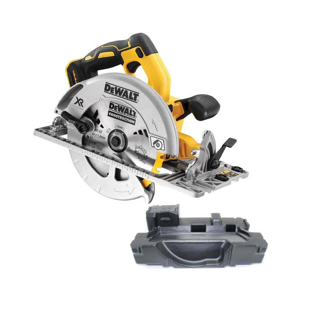 Dewalt DCS572N 18v XR Brushless 184mm Circular Saw + Guide Rail Base Bare Unit