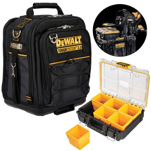 DeWalt Dewalt DWST83524-1 Toughsystem 2 Heavy Duty Tool Bag + Half Width Organiser Case