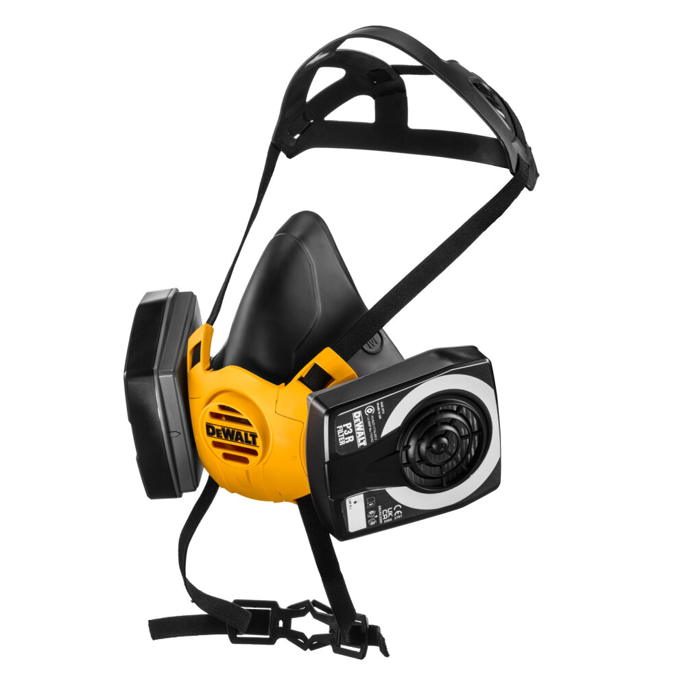 Dewalt P3 Medium Half Mask Respirator Face Mask with P3 Filters Easy Breathing