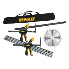Dewalt DWS520KR Plunge Saw Kit - Guide Rail + Blade + Bag + Clamps + Connectors