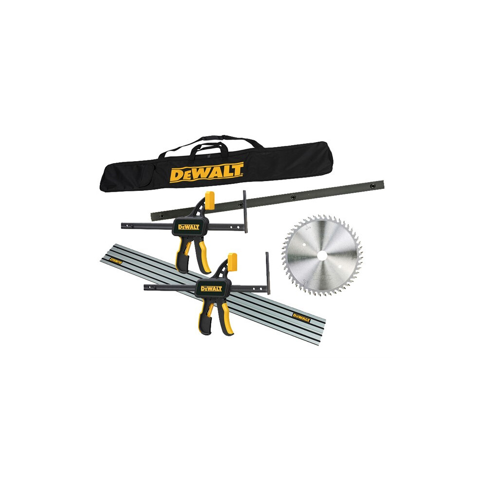 Dewalt DWS520KR Plunge Saw Kit - Guide Rail + Blade + Bag + Clamps + Connectors