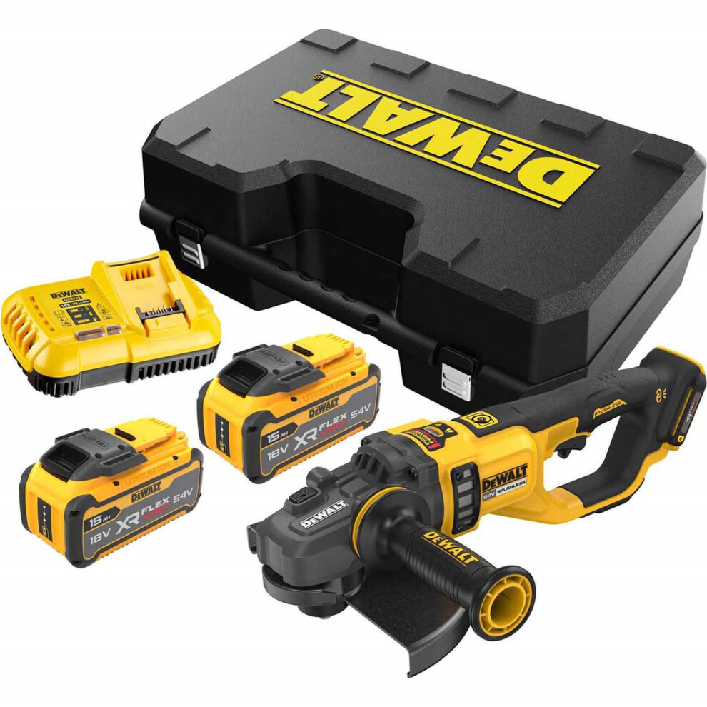 Dewalt DCG460X2 54v XR Flexvolt Cordless 230mm Grinder 9" + 2x 9ah Batteries