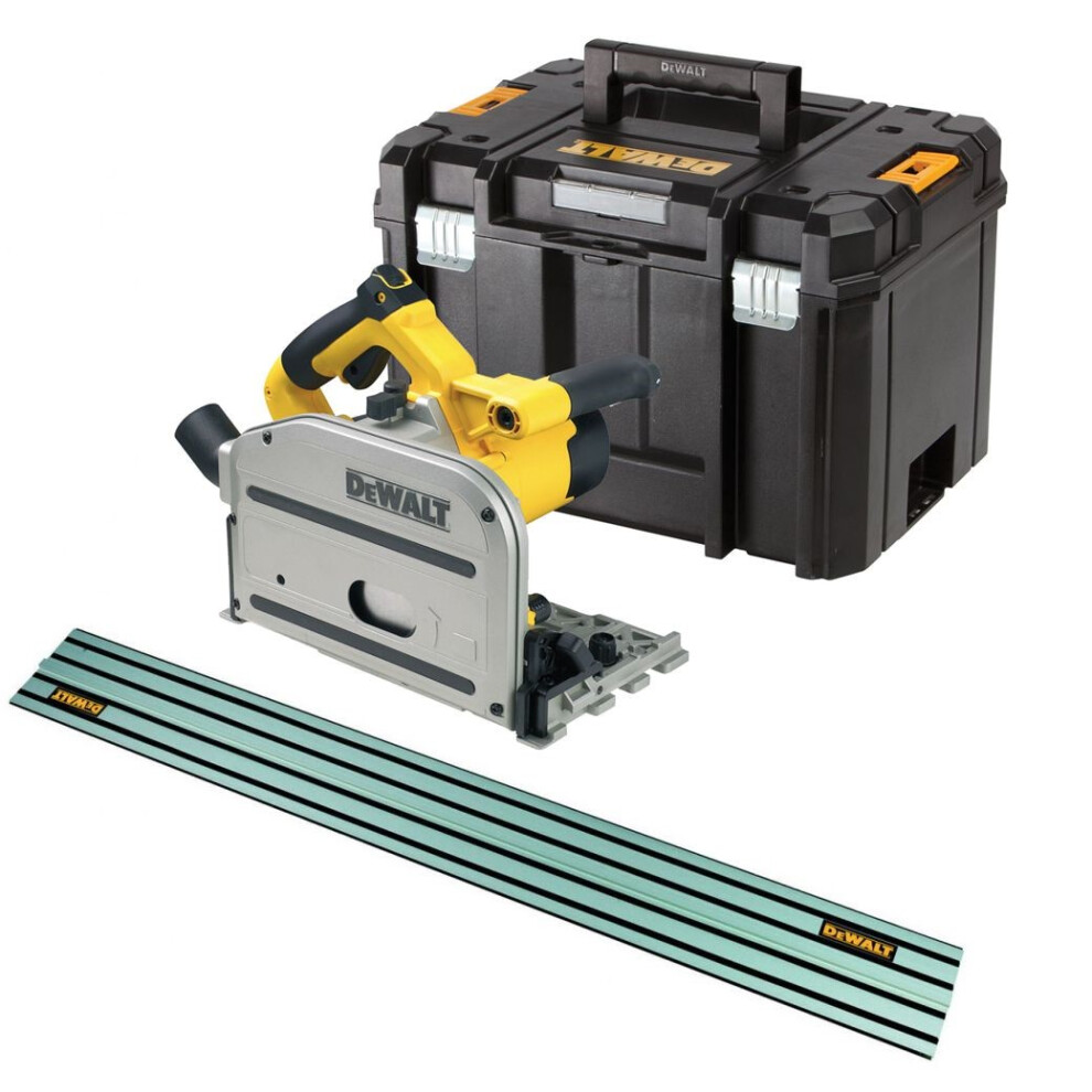 Dewalt DWS520KT Plunge Cut Circular Saw 165mm 110v + Case + 1 x 1.5m Guide Rail