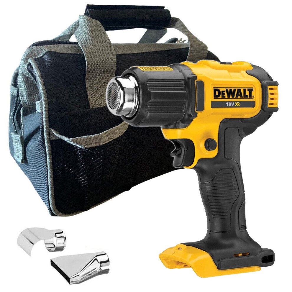 Dewalt DCE530N XR 18V Cordless Heat Gun Bare - Includes 2 Nozzles + Tool Bag