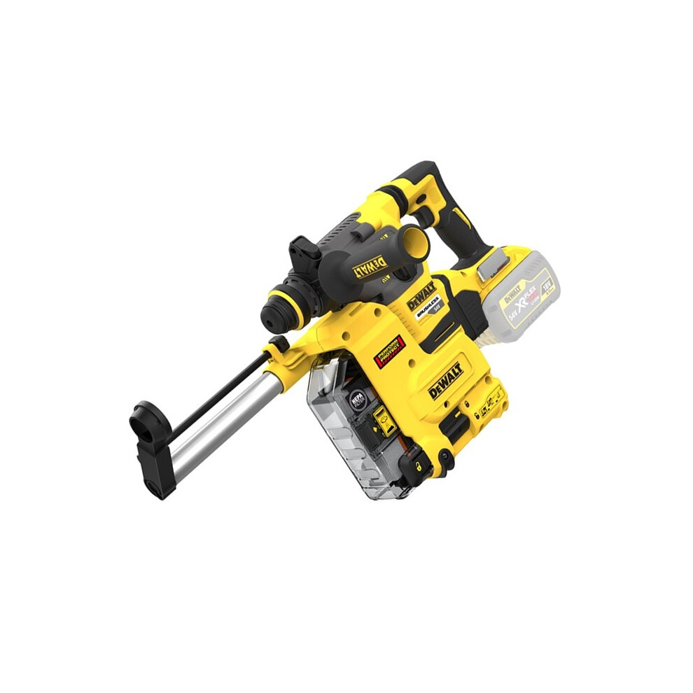 Dewalt DCH333N 54v FlexVolt Brushless SDS Hammer Drill + D25304DH Dust Extractor