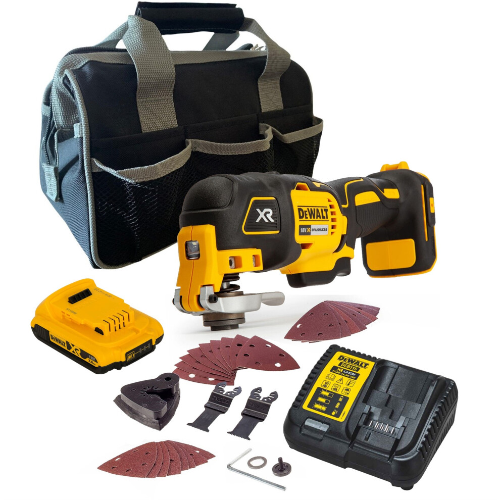 Dewalt DCS355D1 18v XR Oscillating Multi Tool + 35 Piece Accessory + Bag