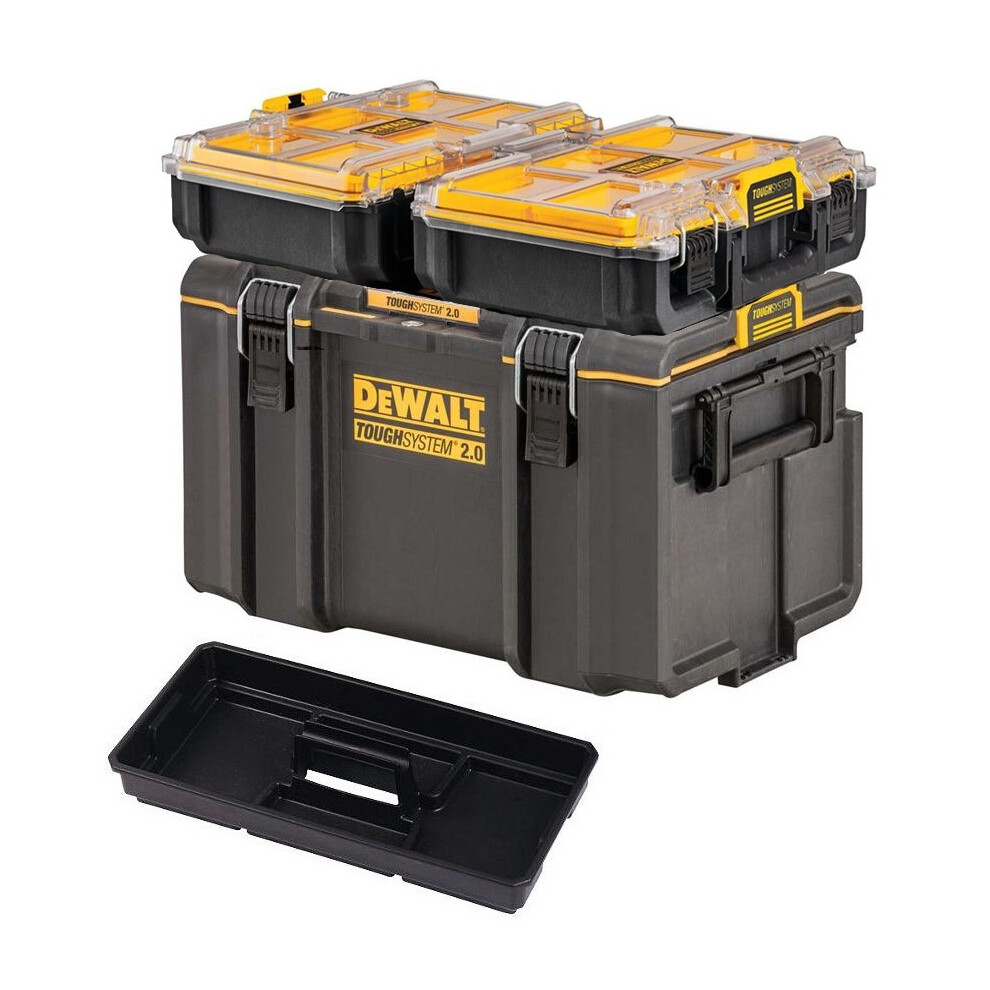 Dewalt Tough System 2.0 DS400 Stackable Toolbox Case 2x 1/2 Width Deep Organiser