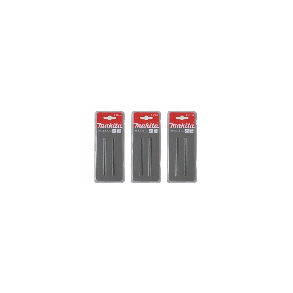 3X Makita D-07945 82mm Reversible TCT Planer Blades Twin Pack -Fits Bosch Dewalt