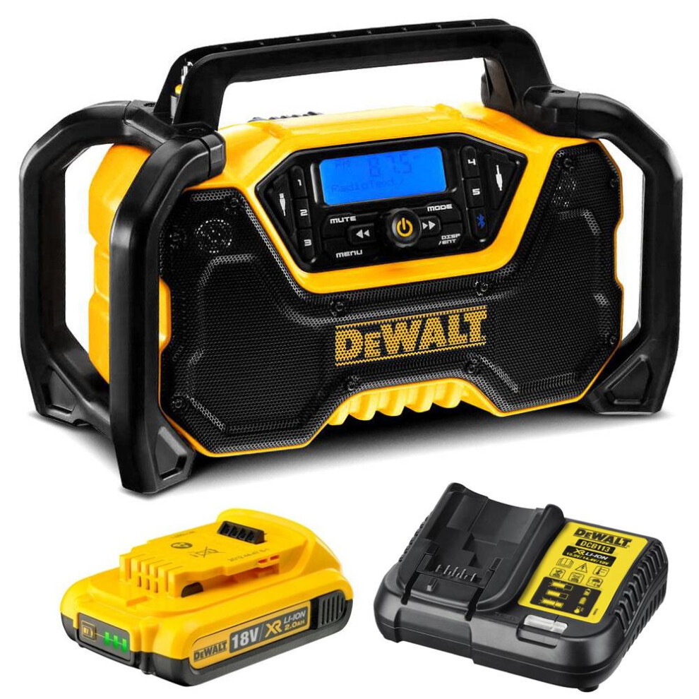 Dewalt DCR029 240v 18v XR Flexvolt Bluetooth DAB Digital Radio +Battery+Charger