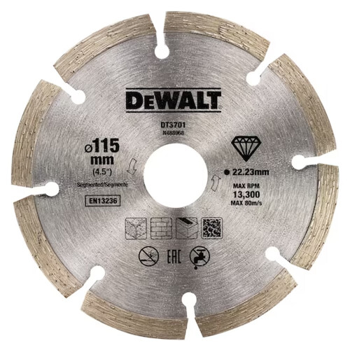 DeWalt Dewalt DT3701-QZ High Performance Diamond Cutting Disc Segmented 115mm X22.23mm