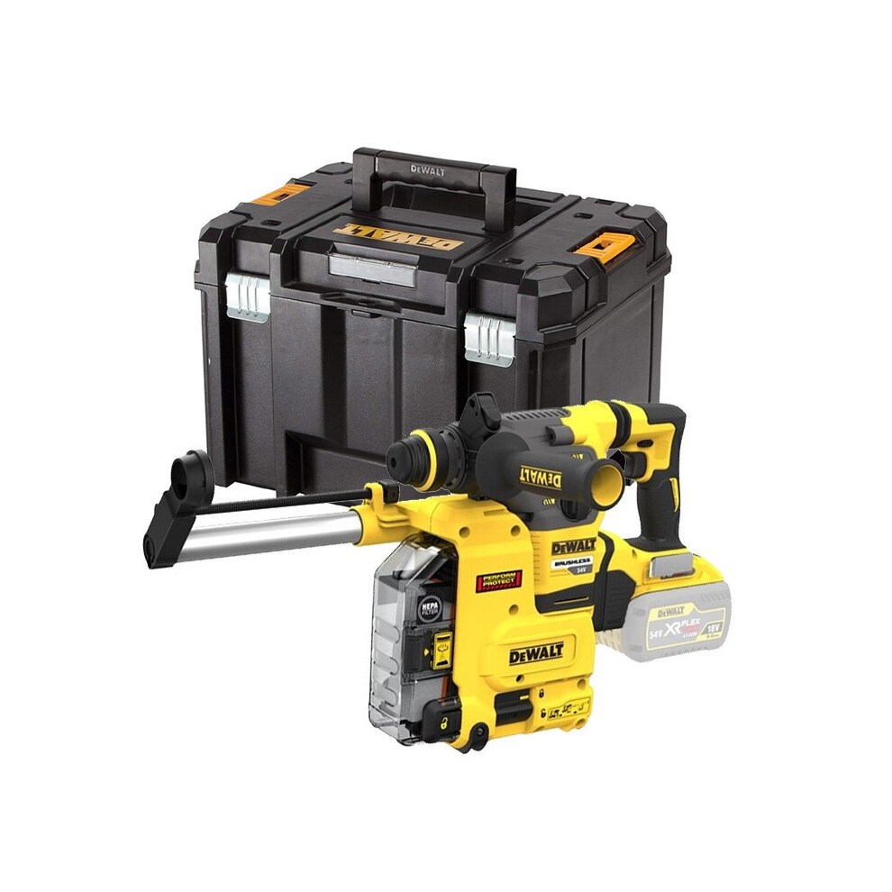 Dewalt DCH333NT 54v FlexVolt Brushless SDS Hammer Drill + Dust Extractor + Case
