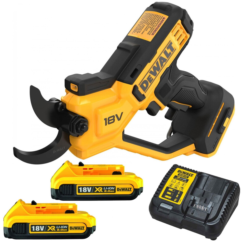Dewalt DCMPP568D2 18v Cordless Powered Pruner Garden Tree Cutter 38mm Cut 2x2ah-image-OPC-PG6VX27-NEW