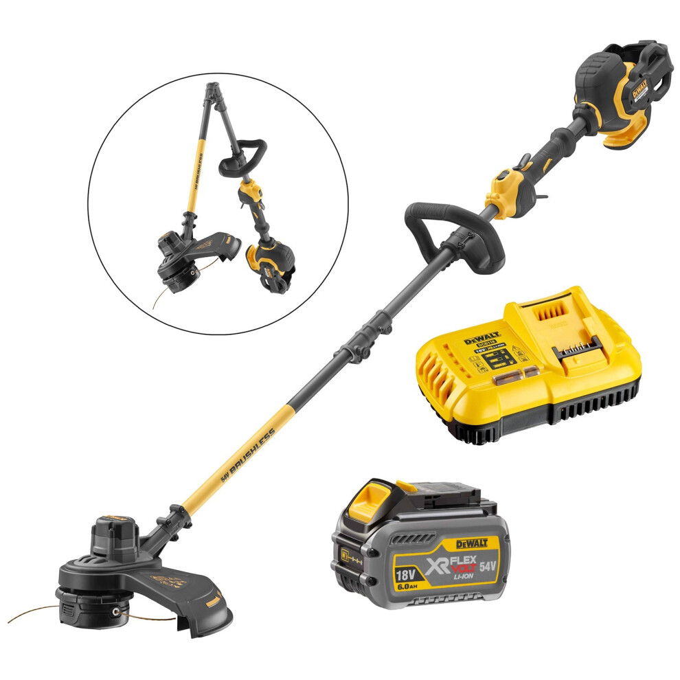 Dewalt DCM5713T1 54v XR Flexvolt Cordless Grass Trimmer Cutter Split Shaft - 6ah