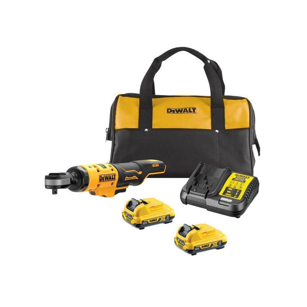 Dewalt DCF503D2 12v XR 3/8" Open Head Ratchet - 2 x 2.0Ah  + Carry Bag