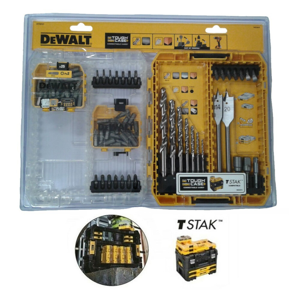 Dewalt Toughcase Extreme 80 Pc Drill & Bit Set Medium Tough Case TSTAK