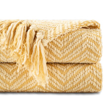 BATTILO HOME Gold Throw Blanket for Couch Fall Decor Blankets & Throws Fall Throw Blanket for Autumn Halloween Decoration Yellow Throw Blanket for