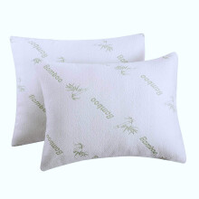 Bamboo Pillow Protectors / Pair Zippered Case King 2 Pack 20x36 Natura