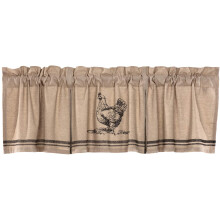 VHC Brands Sawyer Mill Charcoal Valance Cortina Farmhouse Country Chick