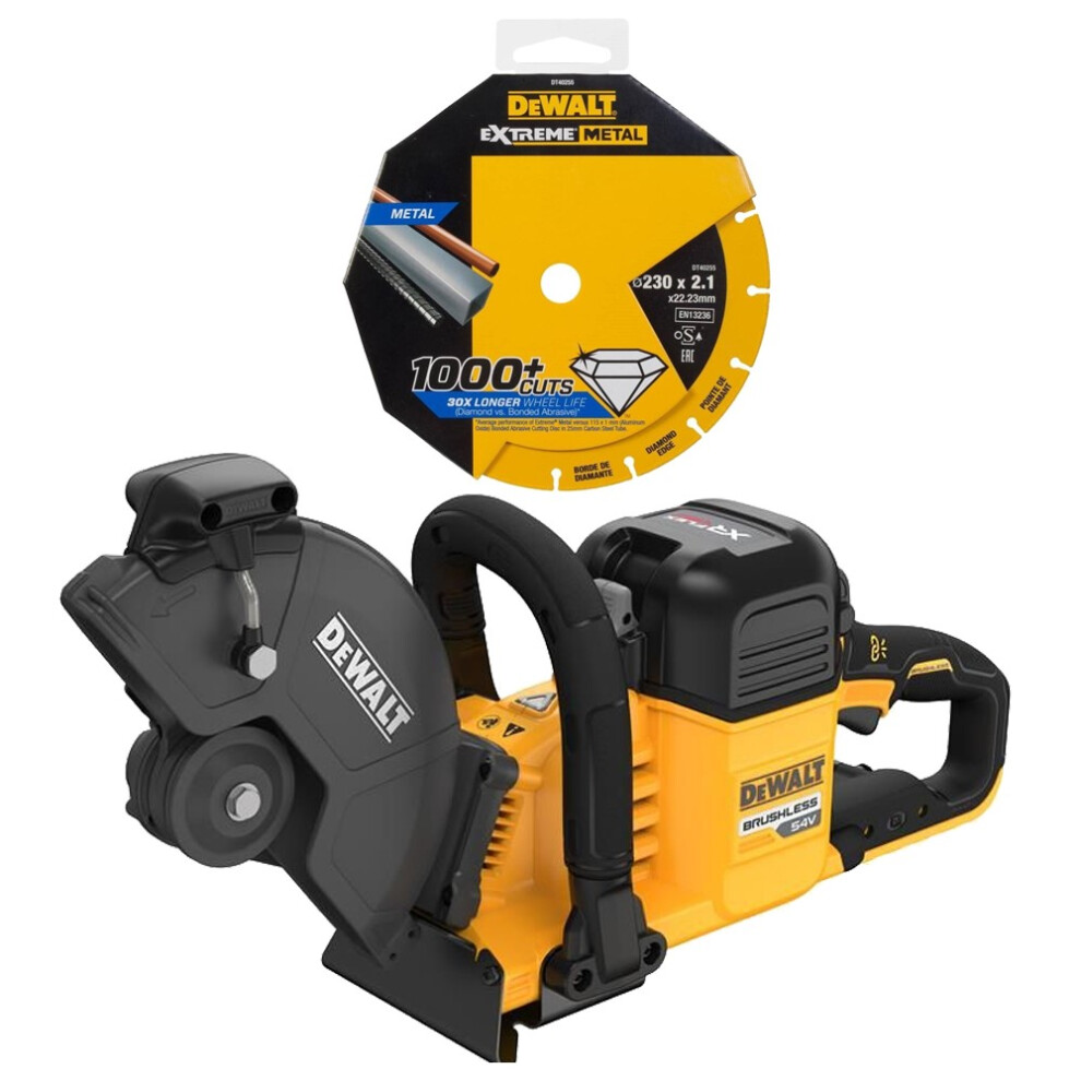 Dewalt DCS691N XR FlexVolt 230mm Cut Off Saw 54V + DT40255 Metal Diamond Blade