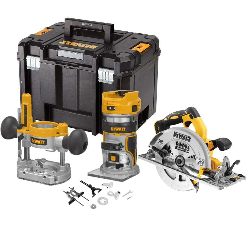 Dewalt DCW604N 18v XR Brushless Router Trimmer Plunge Base+ DCS572N Circular Saw
