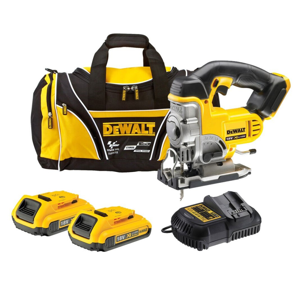 DeWalt DCS331D2 18v XR Cordless Jigsaw DCS331 + 2 x 2.0ah, Charger + Bag