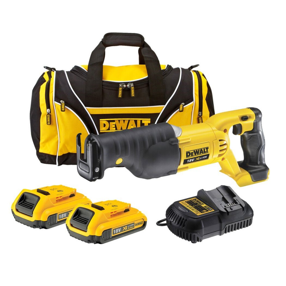 Dewalt DCS380D2 18v XR Reciprocating Sabre Saw Li-ion + 2 x 2.0ah Charger + Bag