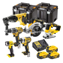 Dewalt DCK669P3T 18v XR 6 Piece Kit + 3 x 5.0Ah Li-Ion Batts, Charger + 2X TSTAK