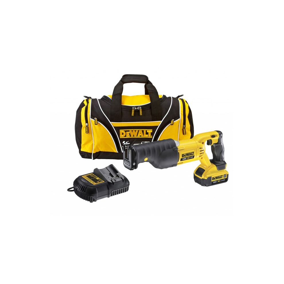 Dewalt DCS380M1 18v XR Reciprocating Sabre Saw + 1 x 4.0ah Battery Charger + Bag