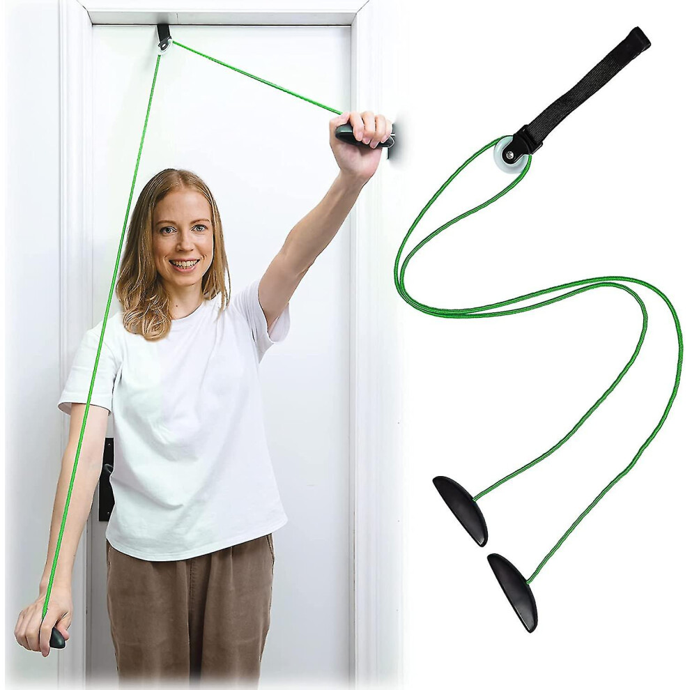 (Green) Shoulder Therapy Exercise Pulley System, Slim Shoulder Pulley For Shoulder Physical Therapy, Alleviate Shoulder Pain Green