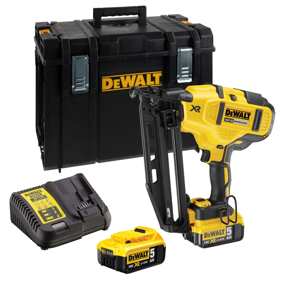 DeWalt XR DCN692P2 Cordless 18v Brushless 90mm Gasless Framing Nailer 5AH Li-Ion