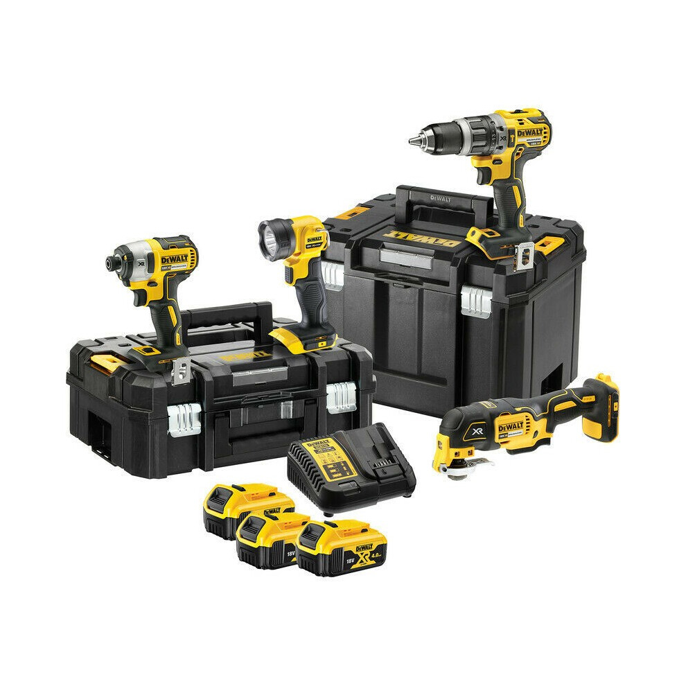 Dewalt XR Cordless 18v Brushless Combi Drill Impact Driver Multi Tool Torch