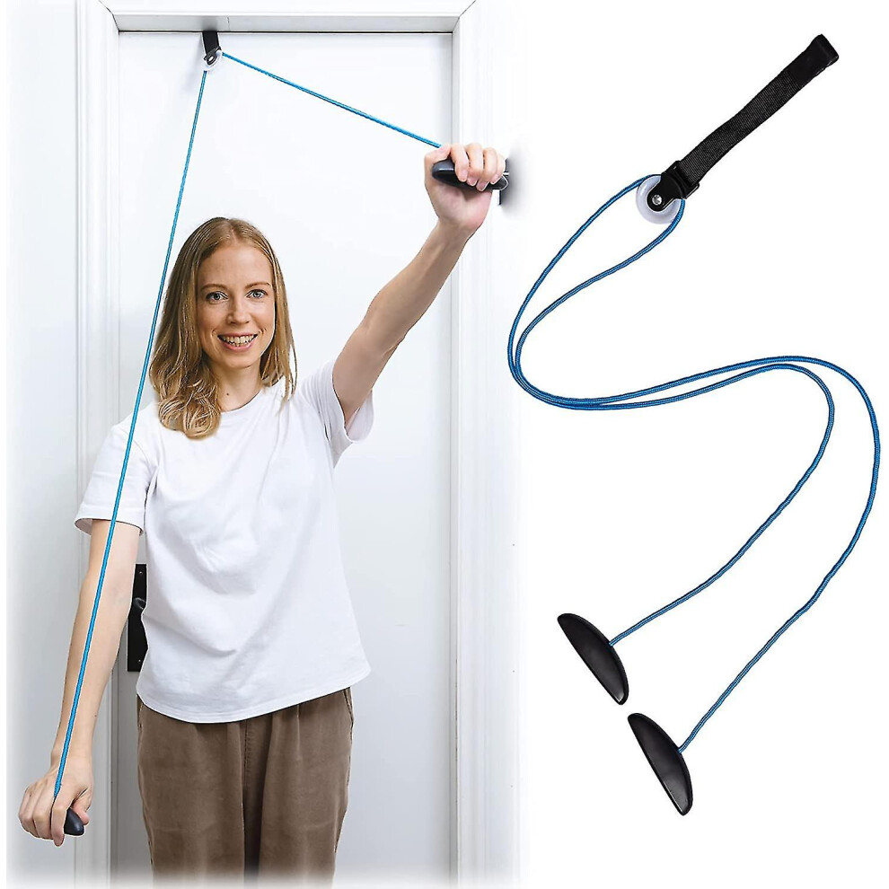 (Blue) Shoulder Therapy Exercise Pulley System, Slim Shoulder Pulley For Shoulder Physical Therapy, Alleviate Shoulder Pain Blue