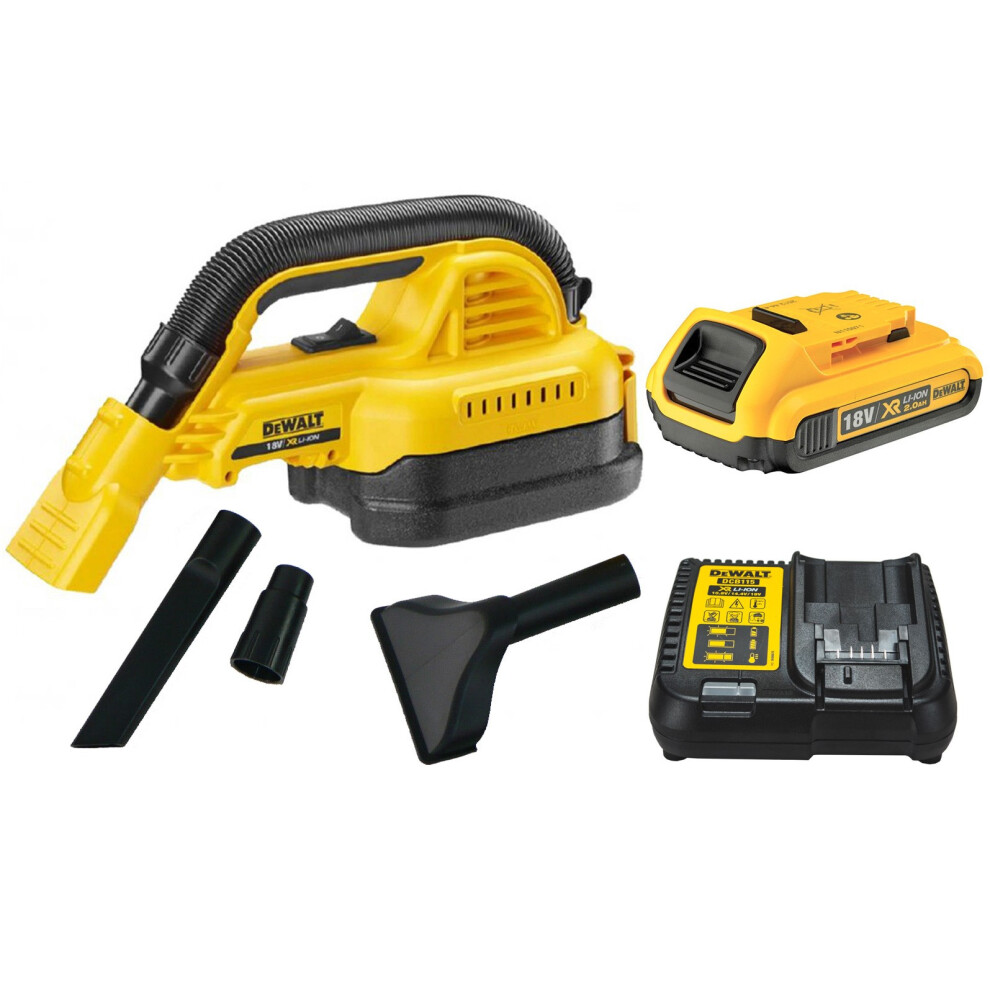 DeWalt DCV517N XR Handheld 18v Wet Dry Cordless Vacuum + 2.0ah Battery, Charger