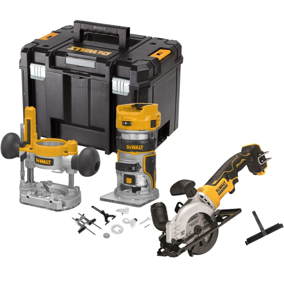 Dewalt DCW604N 18v XR Brushless Router Trimmer Plunge Base+ DCS571N Circular Saw