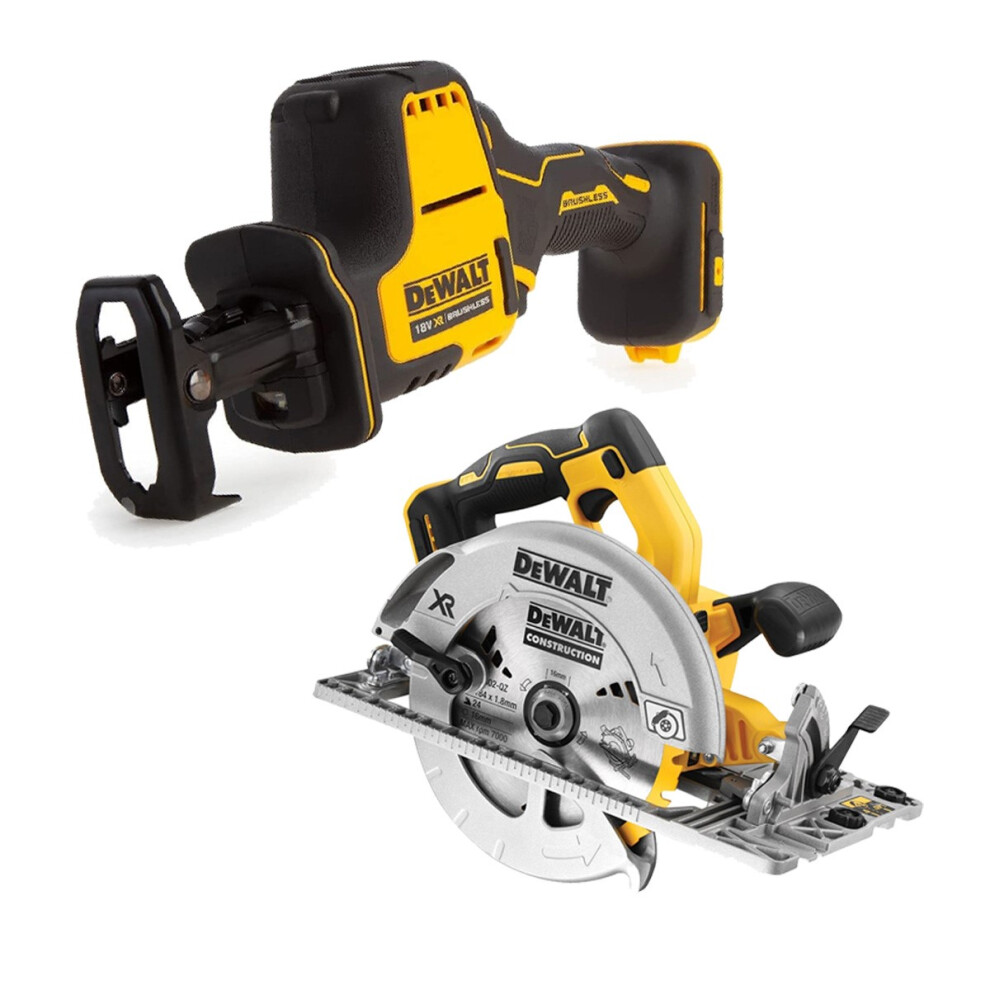 Dewalt DCS369N 18v XR Compact Brushless Reciprocating Saw & DCS572N Circular Saw