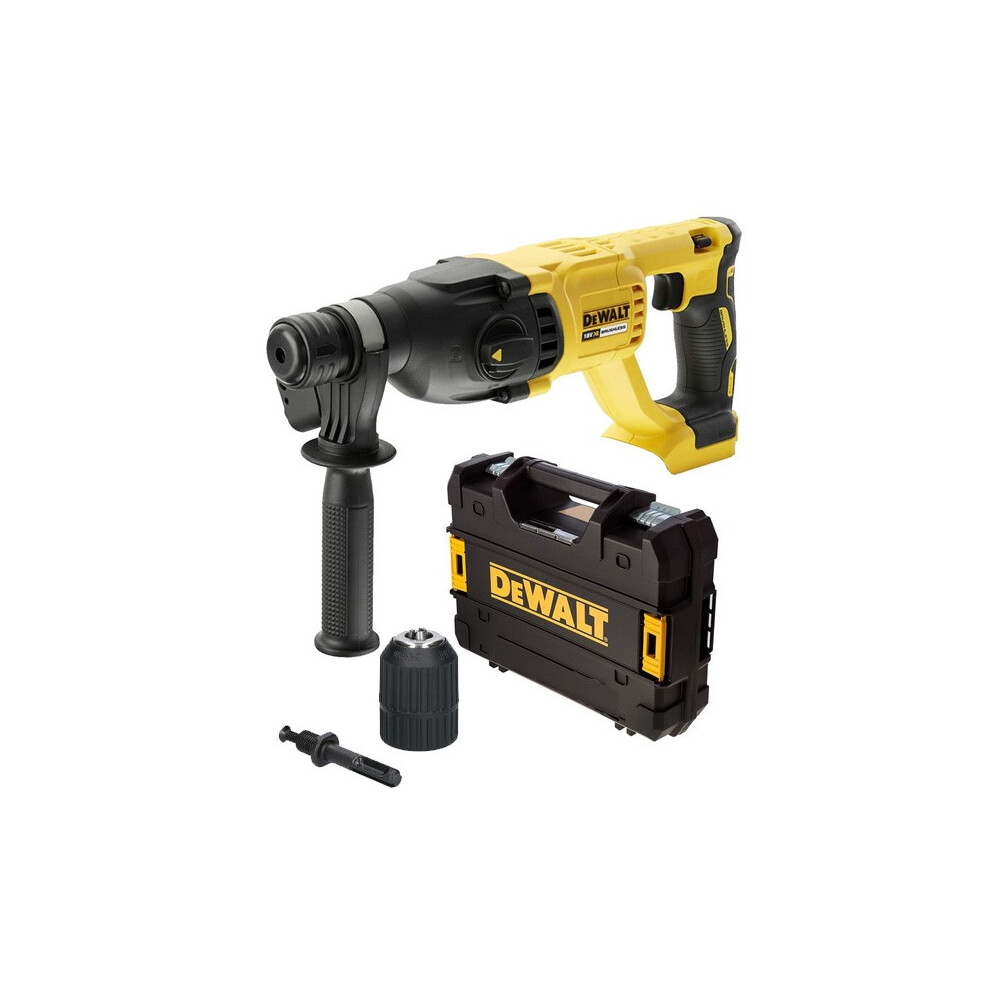 Dewalt DCH133N 18v Brushless SDS Hammer Drill 3 Mode Bare + Tstak Case + Chuck