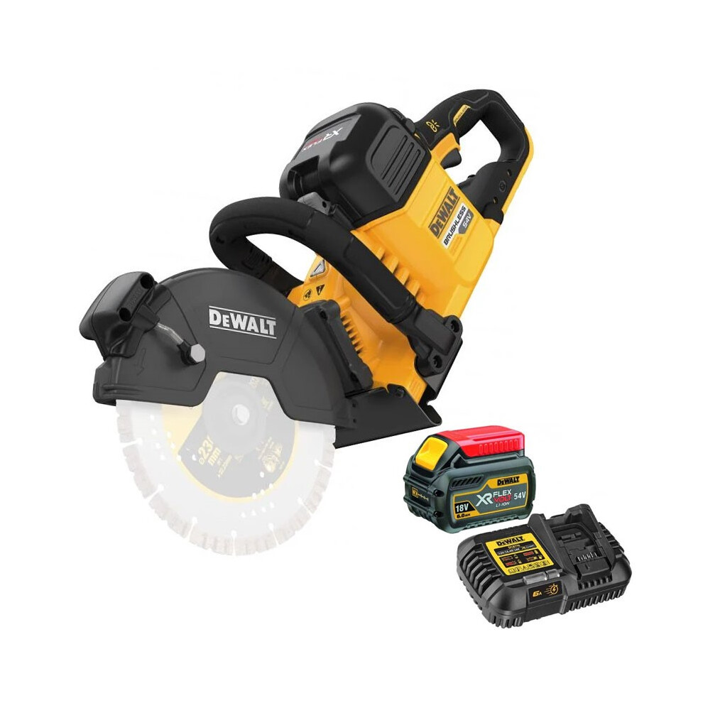 Dewalt DCS691T1 54v XR Flexvolt Cut Off Saw 230mm Wireless - 1x 6ah Battery