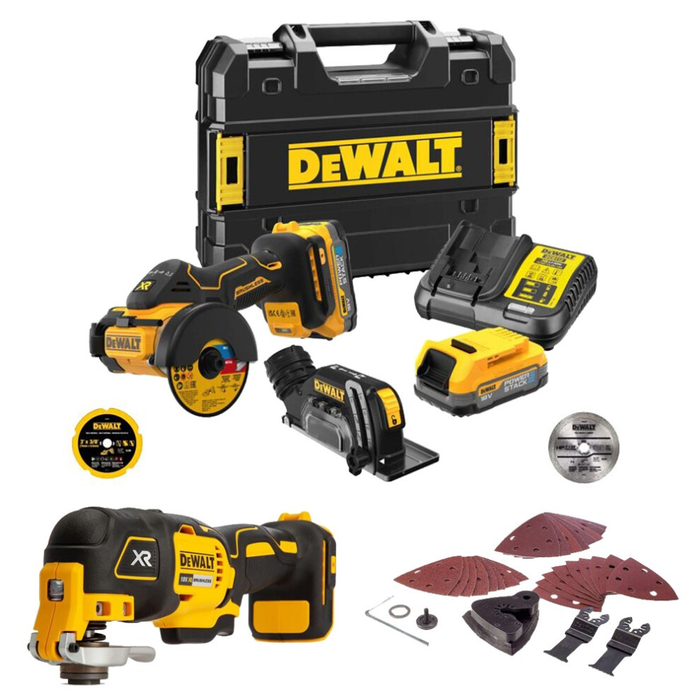 Dewalt DCS438E2T 18v XR Brushless Powerstack Circular Saw 76mm + DCS355N Tool