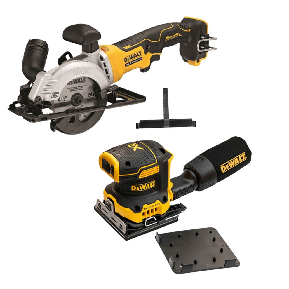 DeWalt DCS571N 18v Brushless XR 115mm Circular Saw & DCW200N Orbital Sander