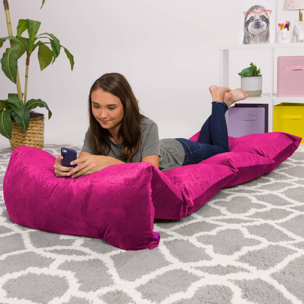 Housse de coussin de sol en microfibre rose doux et confortable de Posh Creations, taille Queen
