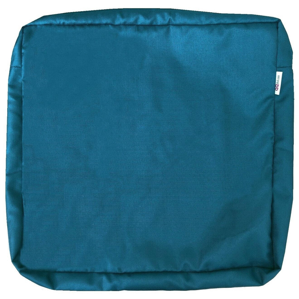 Housses de coussin lavables pour chaises de patio QQbed Outdoor (lot de 4) - Housses de remplacement uniquement (61 x 56 x 10 cm, bleu Pacifique)