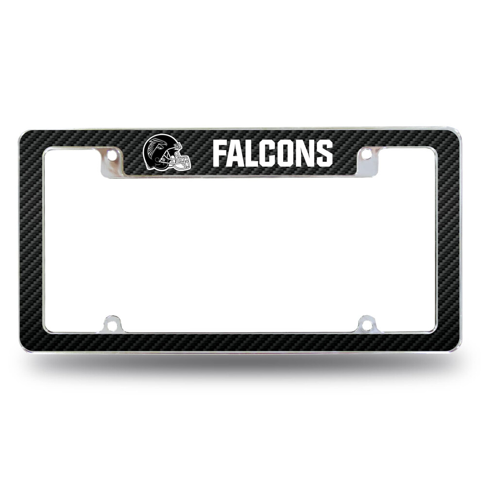 Rico Industries Nfl Atlanta Falcons All Over Chrome Frame 12 X 6 Black 611407406496